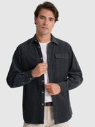 BLUE COTTON OVERSHIRT LONG SLEEVE REGULAR FIT MARK BELLUCCI