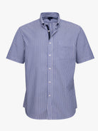 CAMISA ALGODÃO AZUL MANGA CURTA REGULAR FIT MR. BLUE
