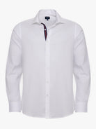 Camisa Algodão Branca Manga Comprida Slim Fit Mr. Blue