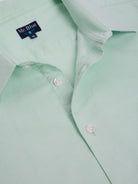 Camisa Algodão Verde Manga Comprida Slim Fit Mr. Blue