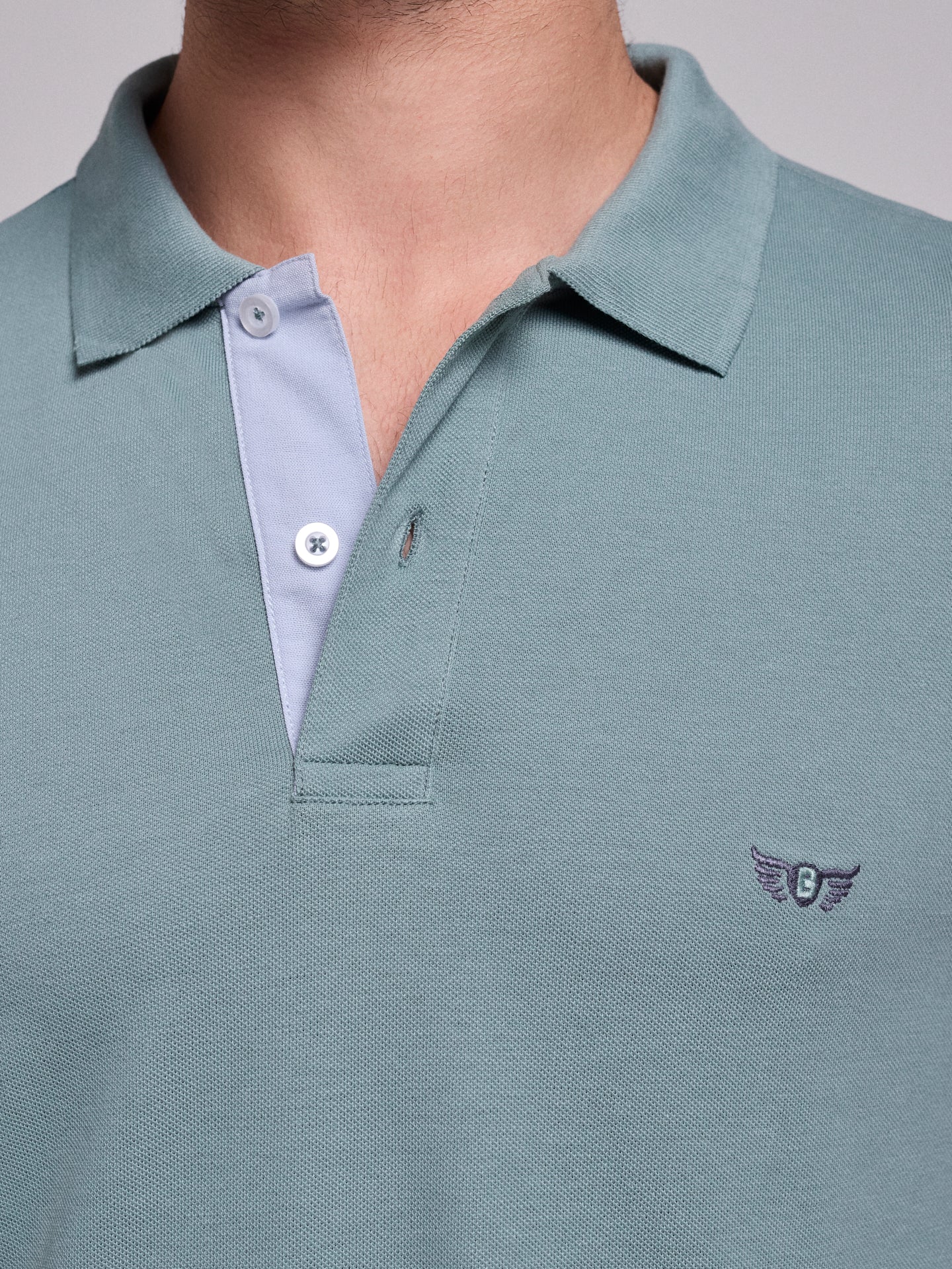 Polo Verde Manga Curta Regular Fit Mr. Blue