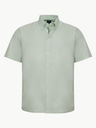 Camisa Algodão Verde Manga Curta Regular Fit Mr. Blue