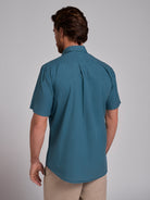 Camisa Algodão Verde Manga Curta Regular Fit Mr. Blue