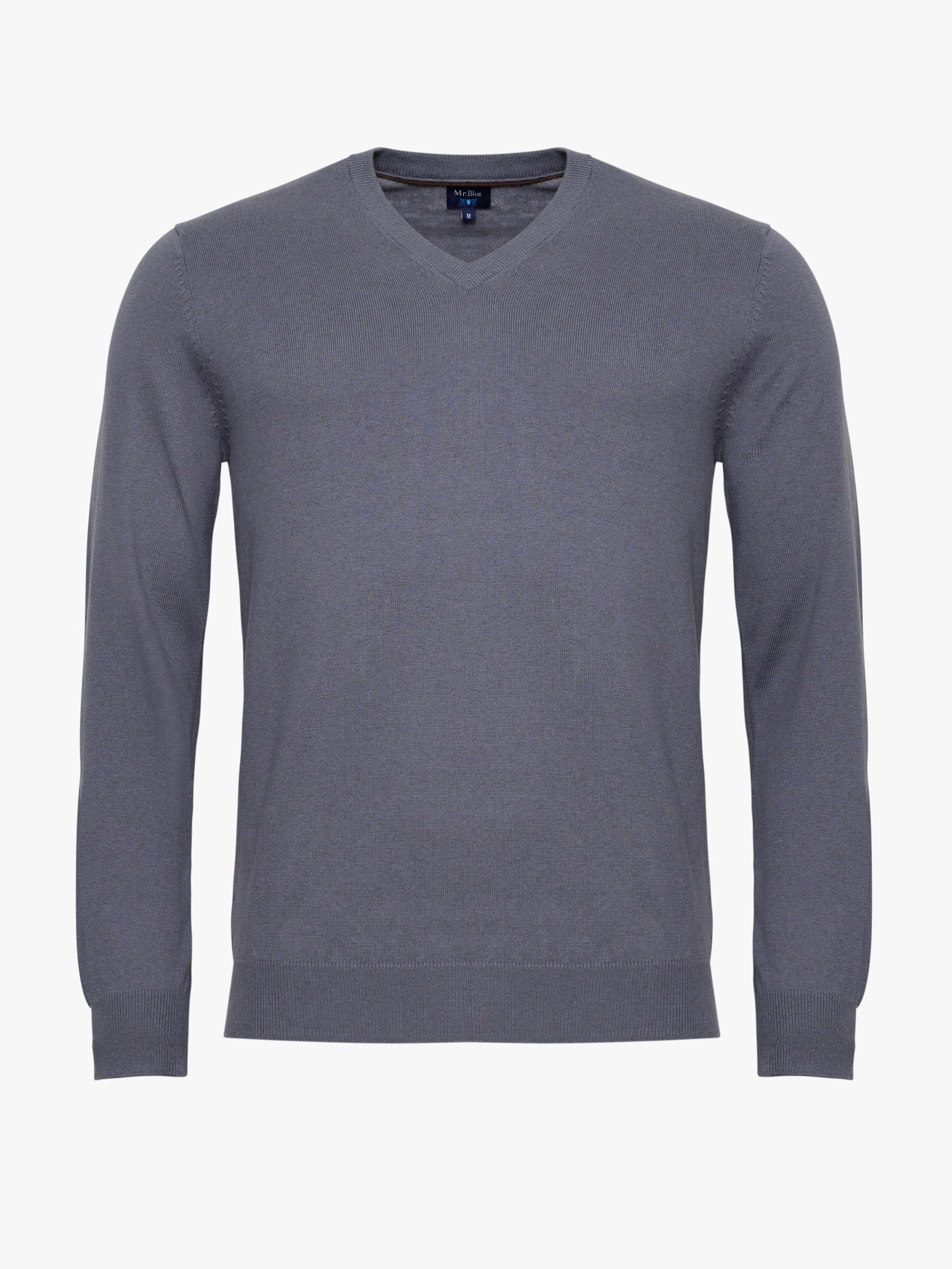 PULLOVER FINO AZUL MANGA COMPRIDA REGULAR FIT MR. BLUE