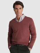 Pullover Lã Vermelho Manga Comprida Regular Fit Mr. Blue
