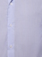 Camisa Algodão Azul Manga Comprida Slim Fit Mr. Blue