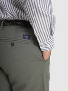 Calça Algodão Verdes Regular Fit Mr. Blue