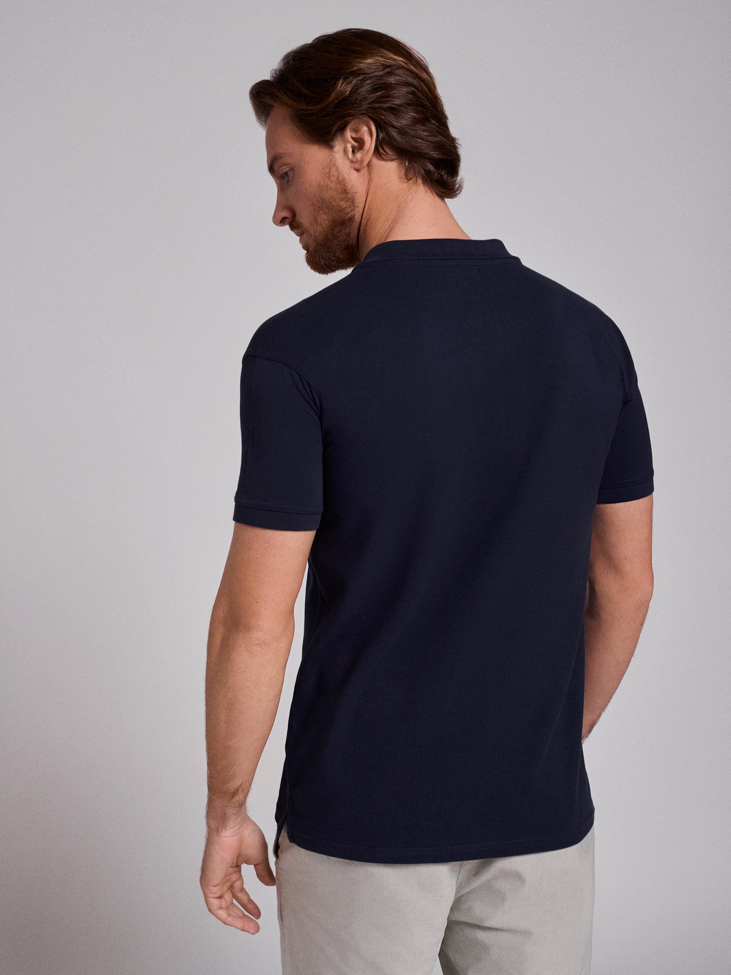 Polo Azul Manga Curta Regular Fit Mr. Blue