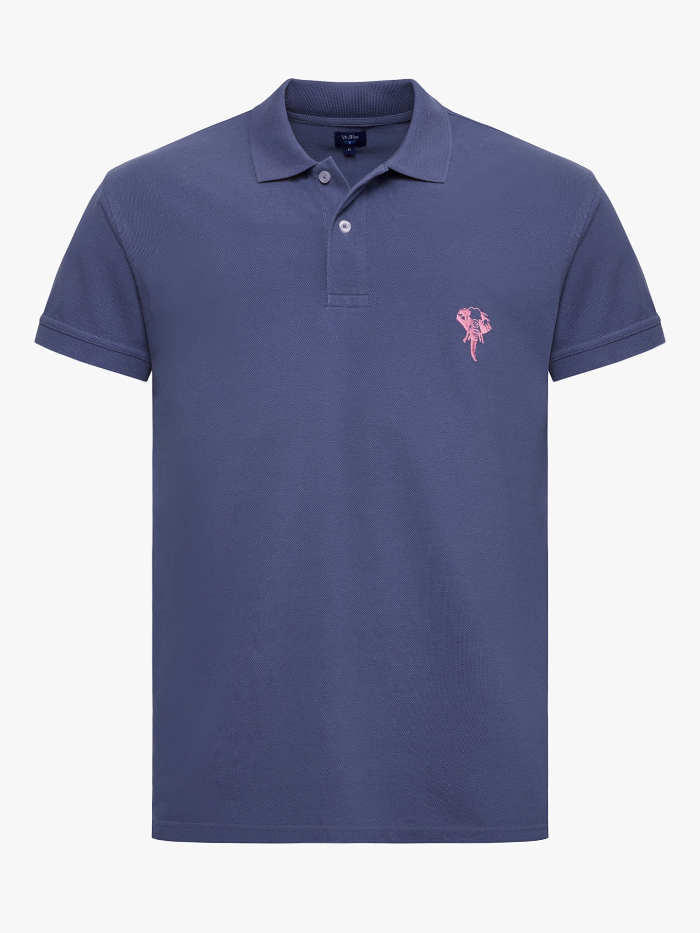 Polo Azul Manga Curta Regular Fit Mr. Blue