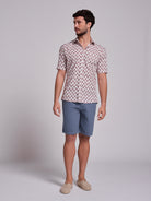 CAMISA ALGODÃO VERMELHA MANGA CURTA REGULAR FIT MR. BLUE