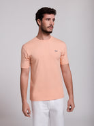 T-SHIRT ALGODÃO LARANJA MANGA CURTA REGULAR FIT MR. BLUE