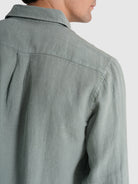 Camisa Linho Verde Manga Comprida Tailored Fit Mr. Blue