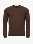 PULLOVER FINO CASTANHO COM COTOVELEIRA REGULAR FIT MR. BLUE