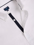 Camisa Algodão Branca Manga Comprida Regular Fit Mr. Blue