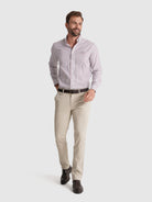 Calça Algodão Beges Slim Fit Mr. Blue