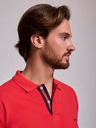 Polo Vermelho Manga Curta Regular Fit Mr. Blue