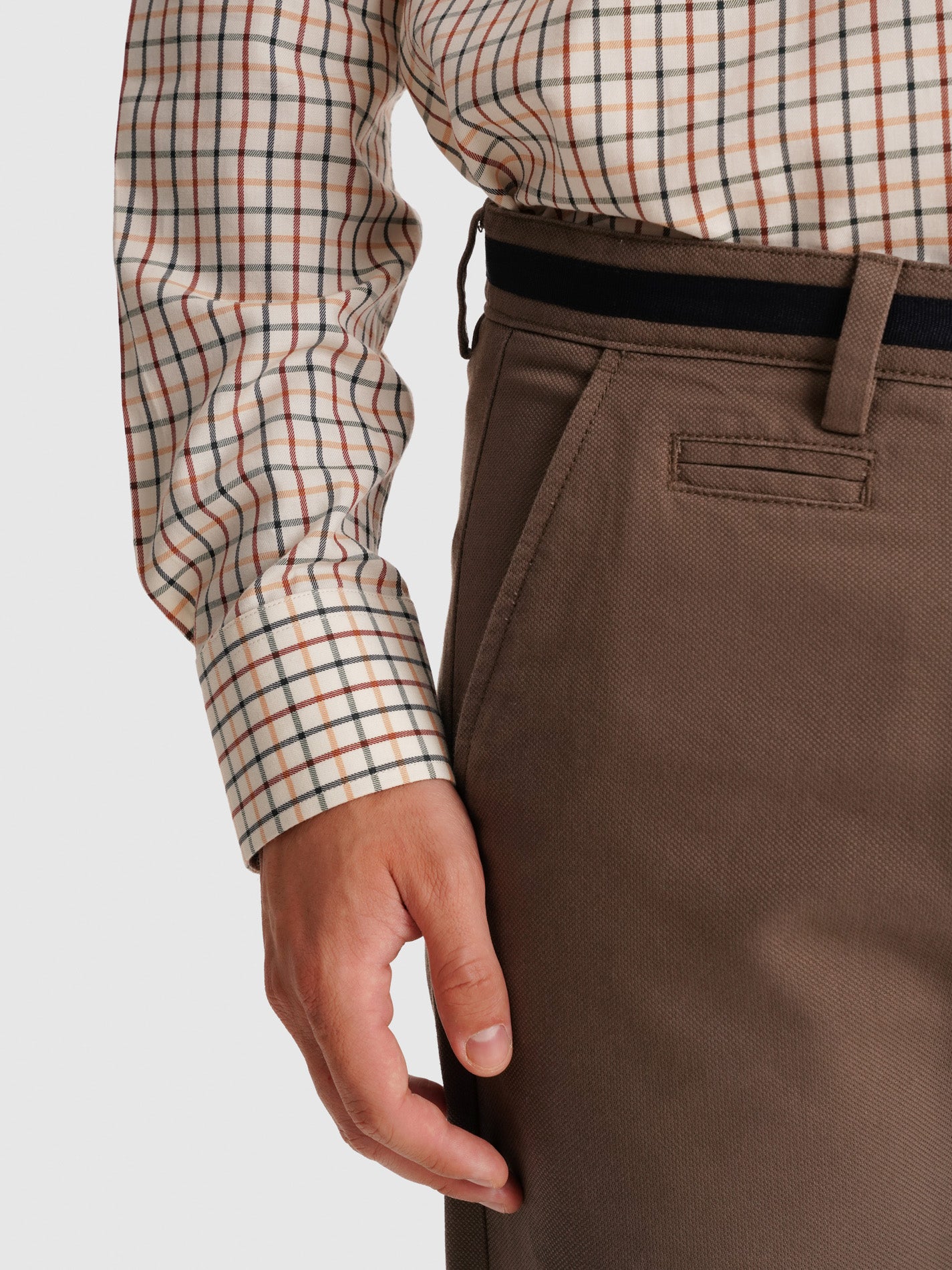 GREEN STRUCTURED TROUSERS SLIM FIT MR. BLUE