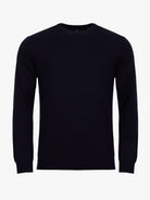 PULLOVER FINO AZUL COM COTOVELEIRA REGULAR FIT MR. BLUE