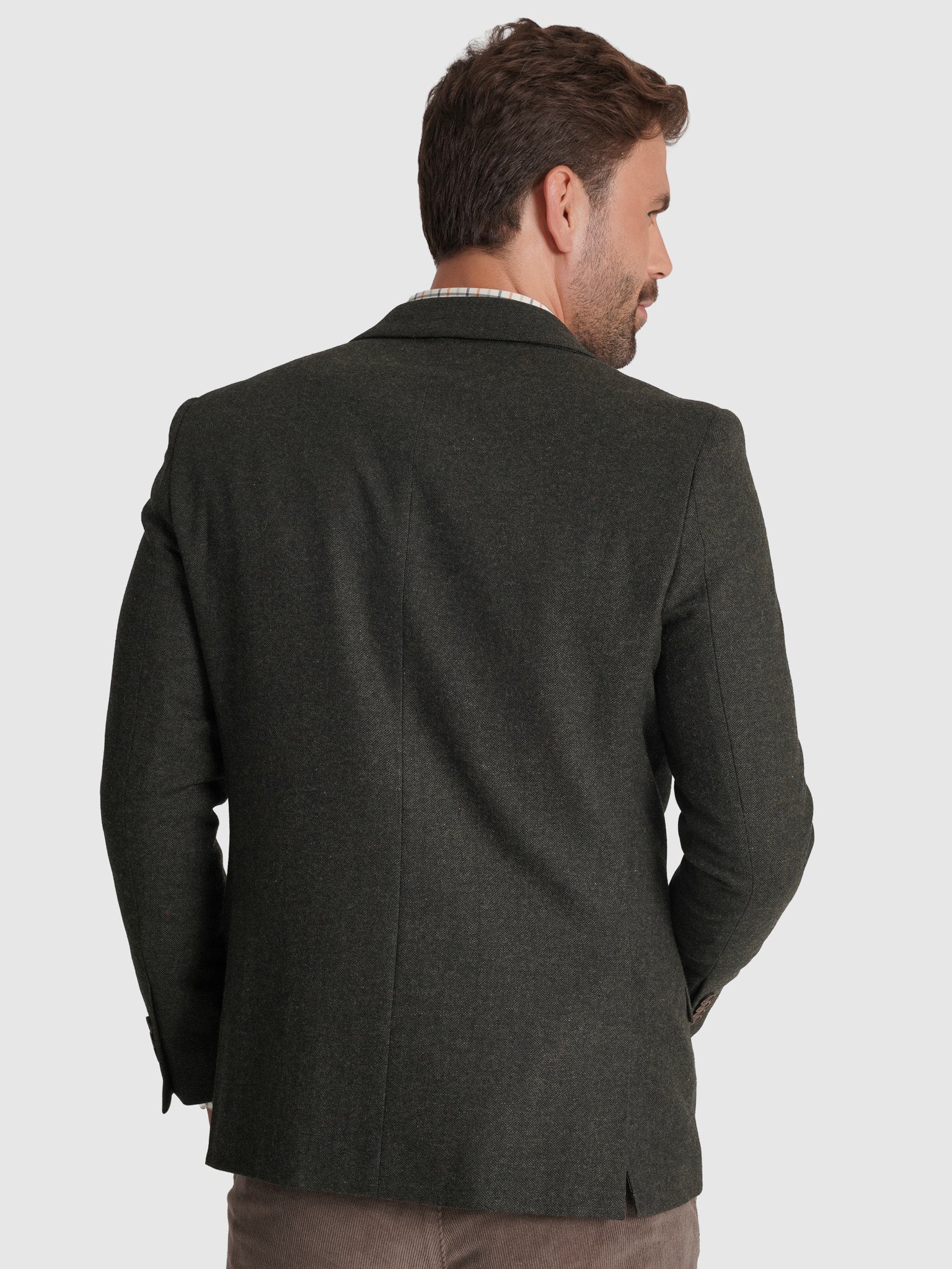 Blazer Lã Verde Manga Comprida Regular Fit Mr. Blue