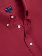 Camisa Linho Bordeaux Manga Comprida Regular Fit Mr. Blue