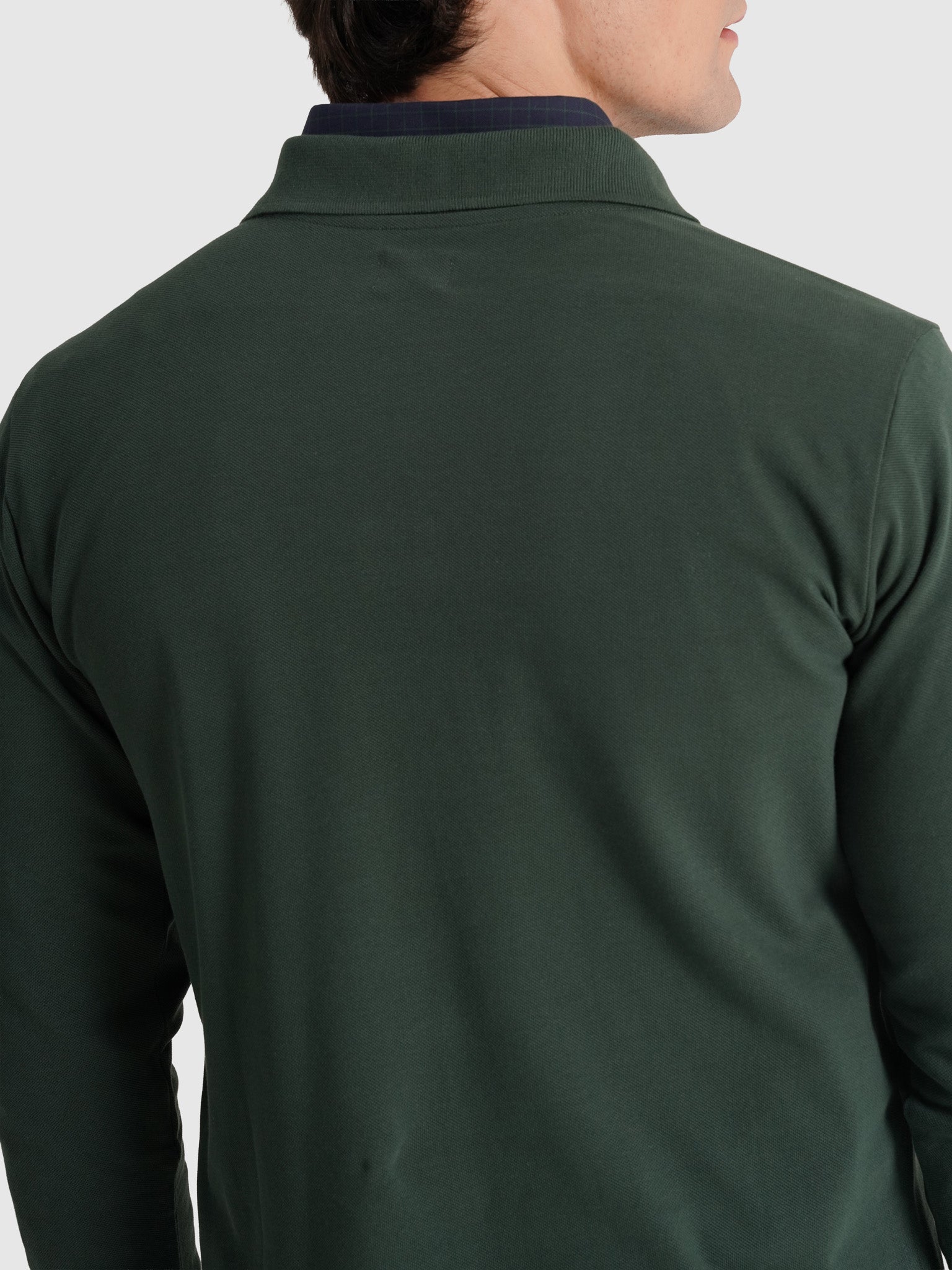 Polo Algodão Verde Manga Comprida Regular Fit Mr. Blue