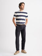 Calças Chinos Regular Fit Linho Azuis Mr. Blue