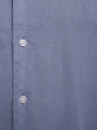 Camisa Linho Azul Manga Comprida Slim Fit Mr. Blue