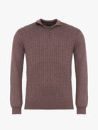 Pullover Caxemira Castanho Com Cotoveleira Regular Fit Mr. Blue