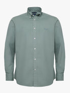 CAMISA ALGODÃO VERDE MANGA COMPRIDA REGULAR FIT MR. BLUE