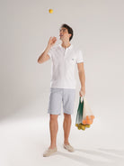POLO PIQUET BRANCO MANGA CURTA REGULAR FIT MR. BLUE