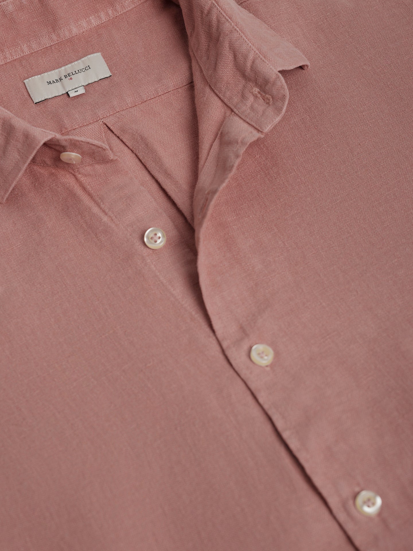 Tailored Fit Pink Linen Shirt Mr. Blue