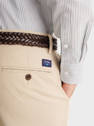 BEIGE STRUCTURED TROUSERS REGULAR FIT MR. BLUE