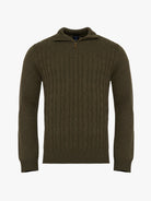 Pullover Lã Verde Com Cotoveleira Regular Fit Mr. Blue