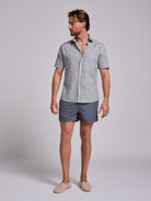 Camisa Linho Verde Manga Curta Regular Fit Mr. Blue