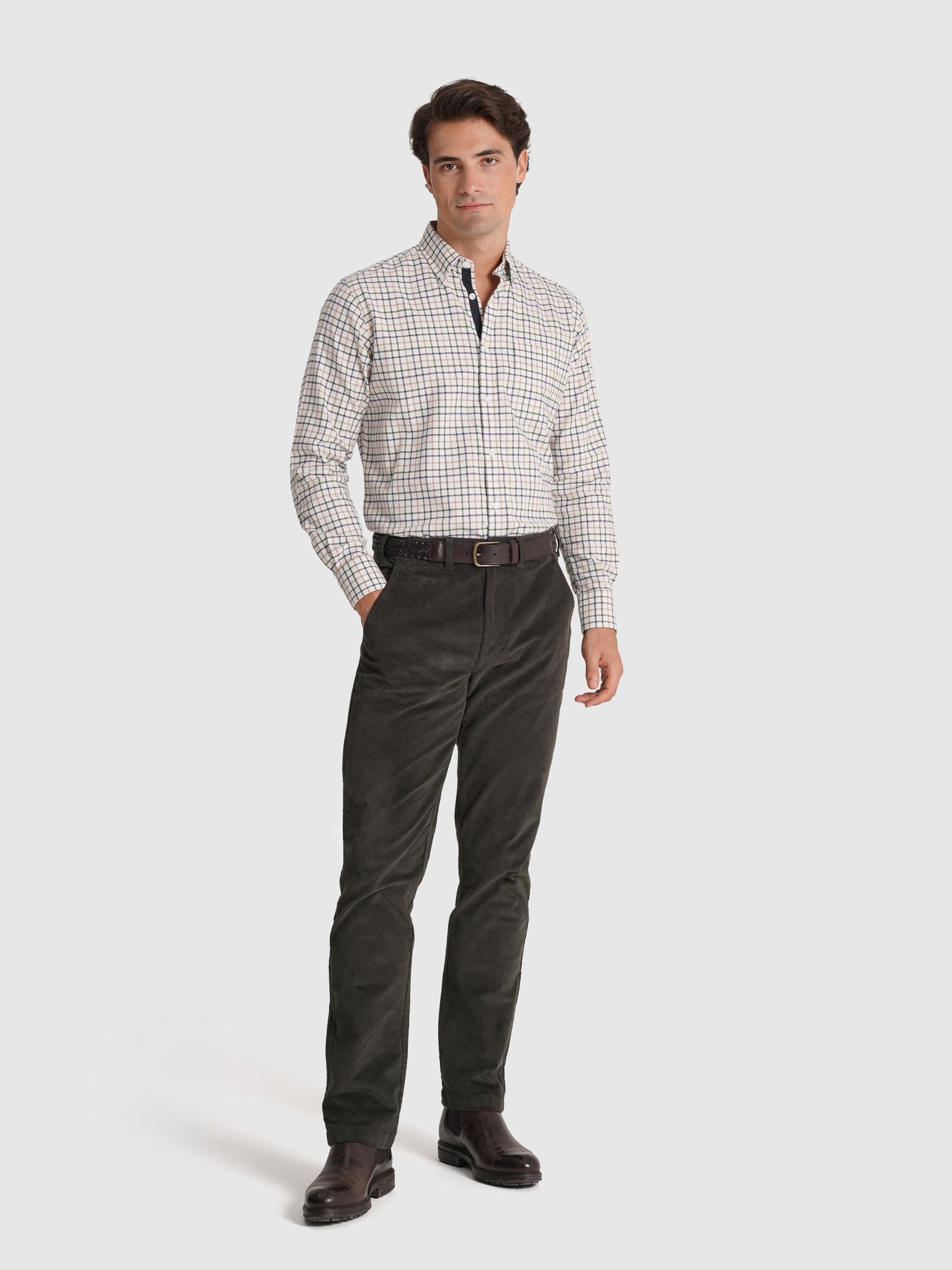 Camisa Algodão Azul Manga Comprida Regular Fit Mr. Blue