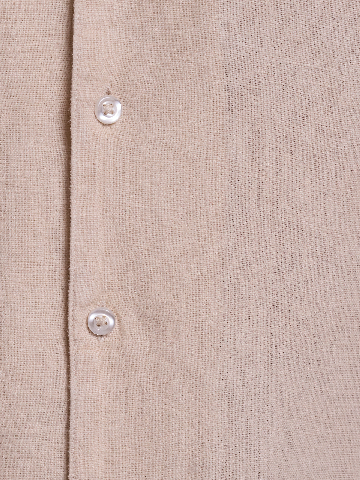 CAMISA LINHO BEGE MANGA CURTA REGULAR FIT MARK BELLUCCI