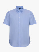 Camisa Algodão Azul Manga Curta Regular Fit Mr. Blue