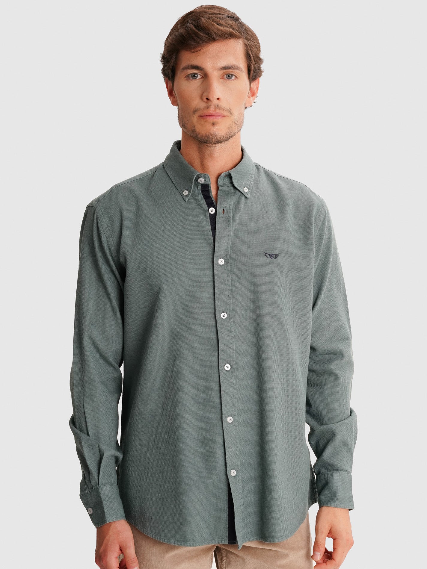 CAMISA VERDE REGULAR FIT MR. BLUE