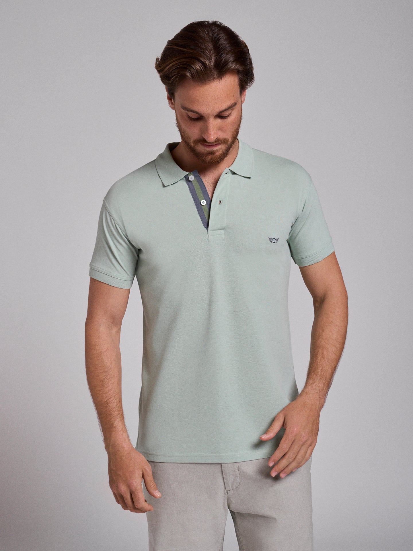 Polo Verde Manga Curta Regular Fit Mr. Blue