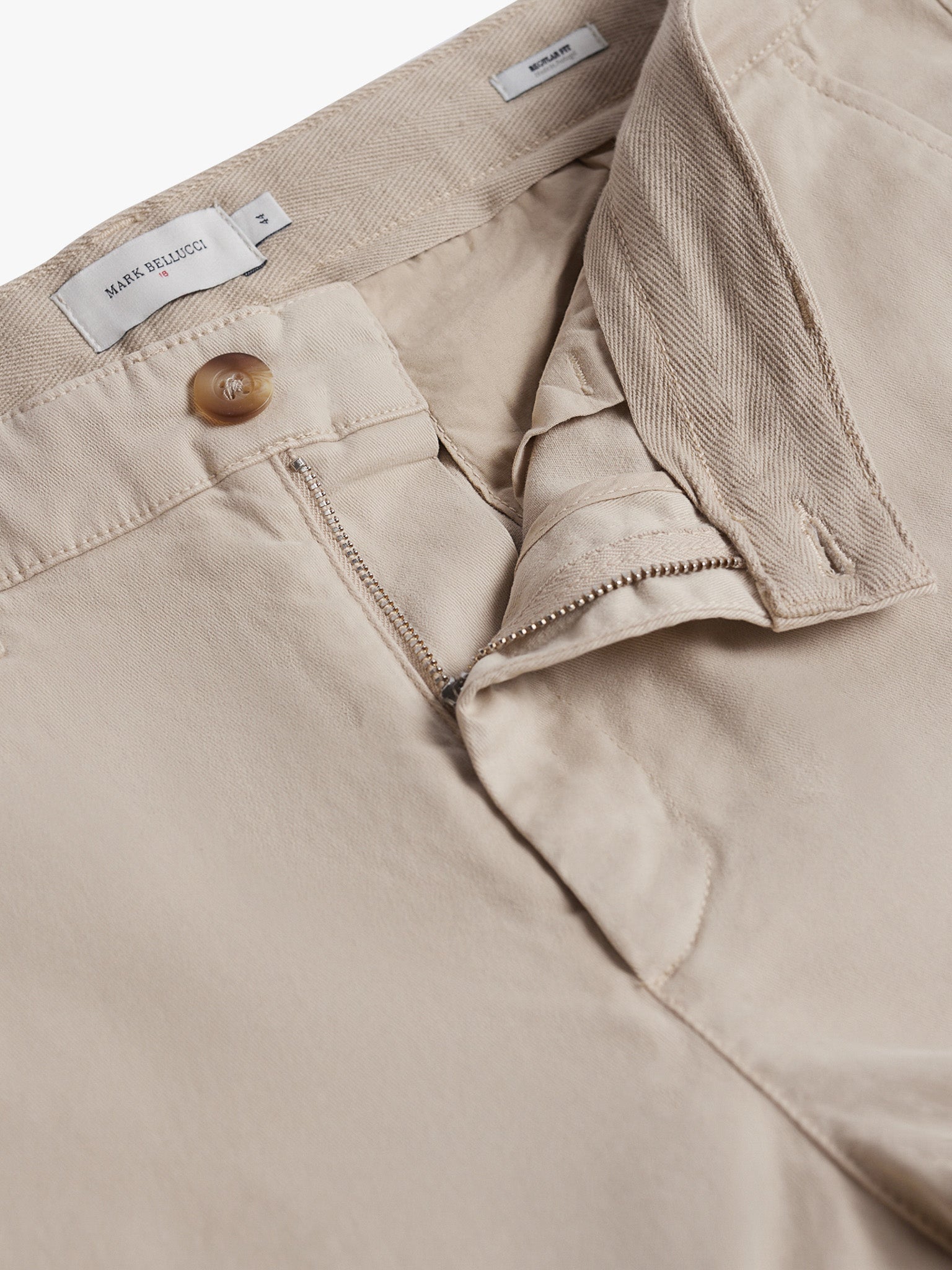 BEIGE REGULAR FIT TROUSERS MARK BELLUCCI