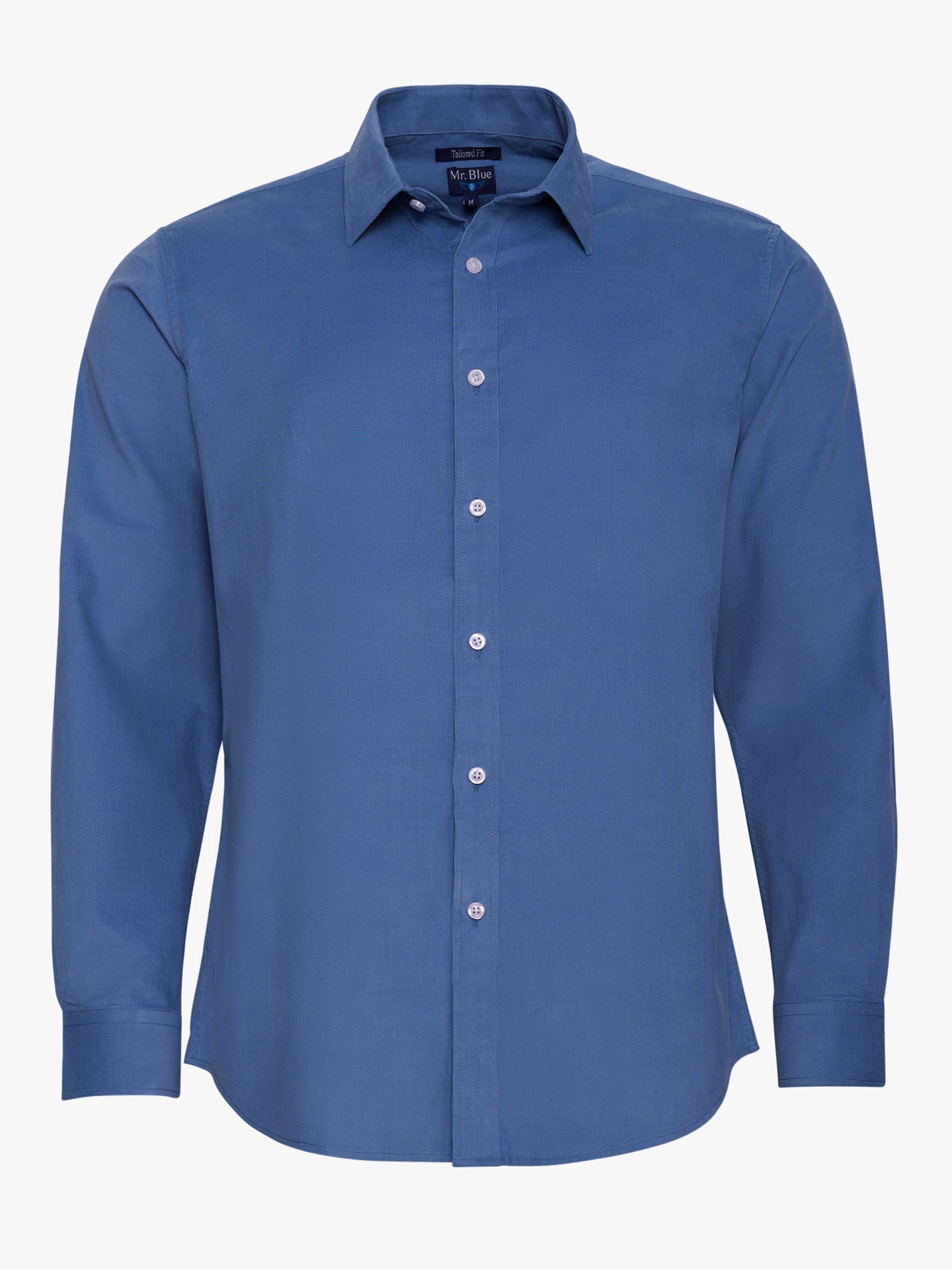 BOMBAZINE BLUE TAILORED FIT MR SHIRT. BLUE