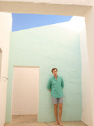 Camisa Regular Fit Linho Verde Mr. Blue