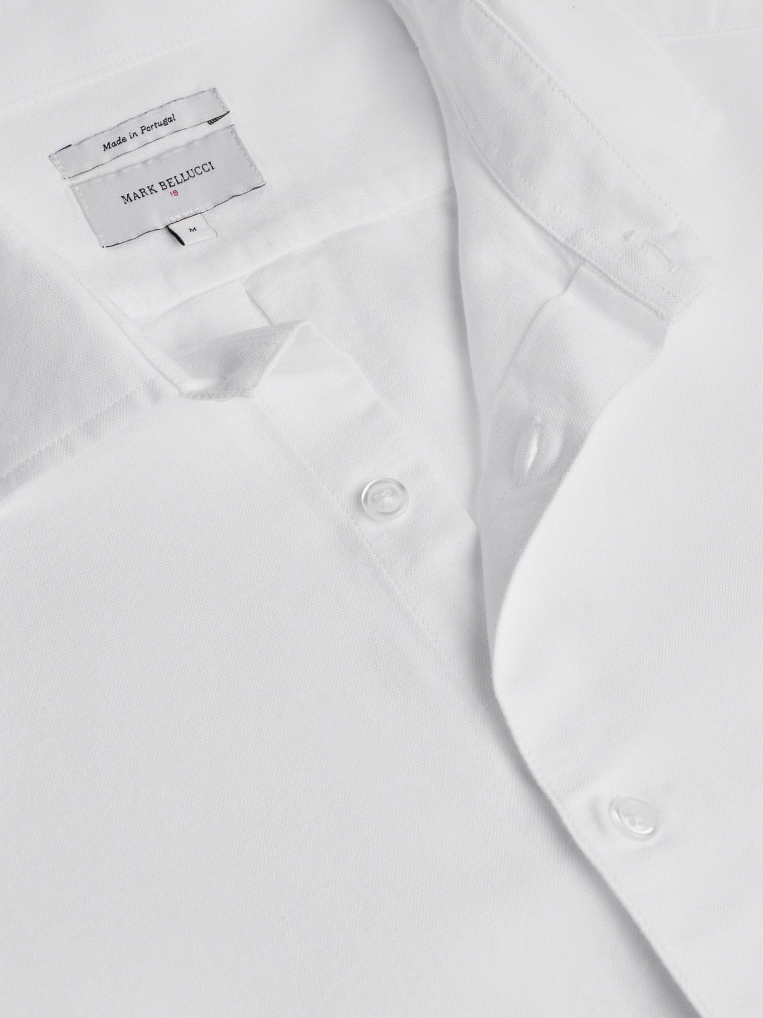 CAMISA ALGODÃO BRANCA MANGA COMPRIDA REGULAR FIT MARK BELLUCCI
