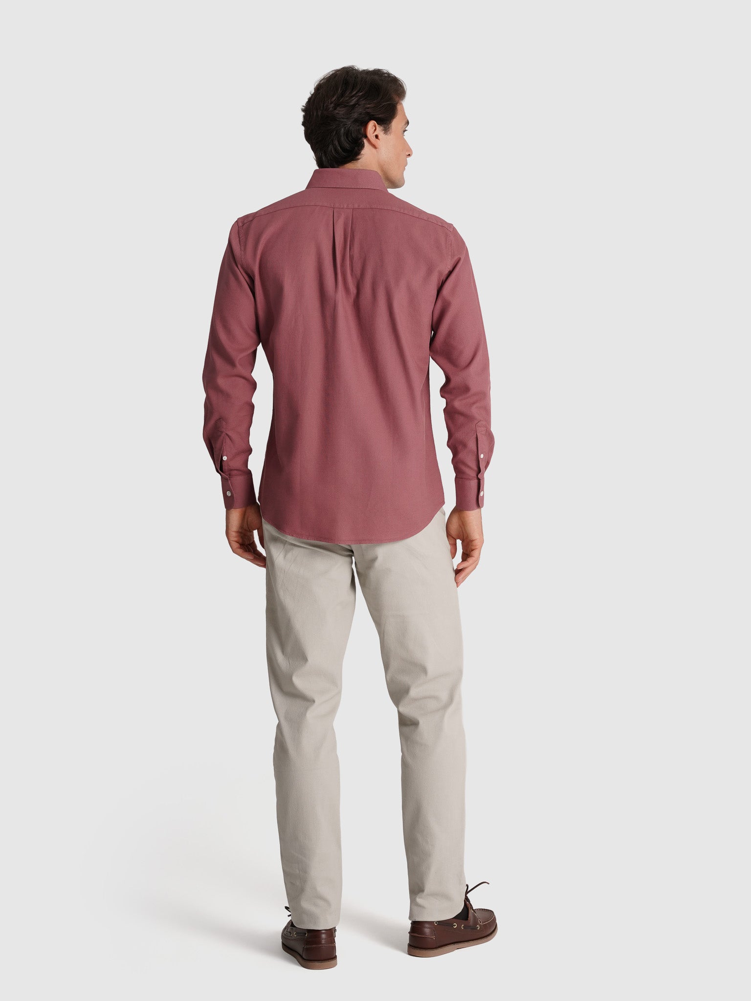 Camisa Algodão Vermelha Manga Comprida Regular Fit Mr. Blue