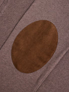 Pullover Caxemira Castanho Com Cotoveleira Regular Fit Mr. Blue