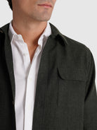 SOBRECAMISA LÃ VERDE MANGA COMPRIDA REGULAR FIT MARK BELLUCCI