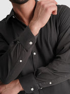 Camisa Algodão Cinzenta Manga Comprida Regular Fit Mr. Blue