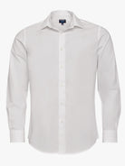 Camisa Algodão Branca Manga Comprida Slim Fit Mr. Blue