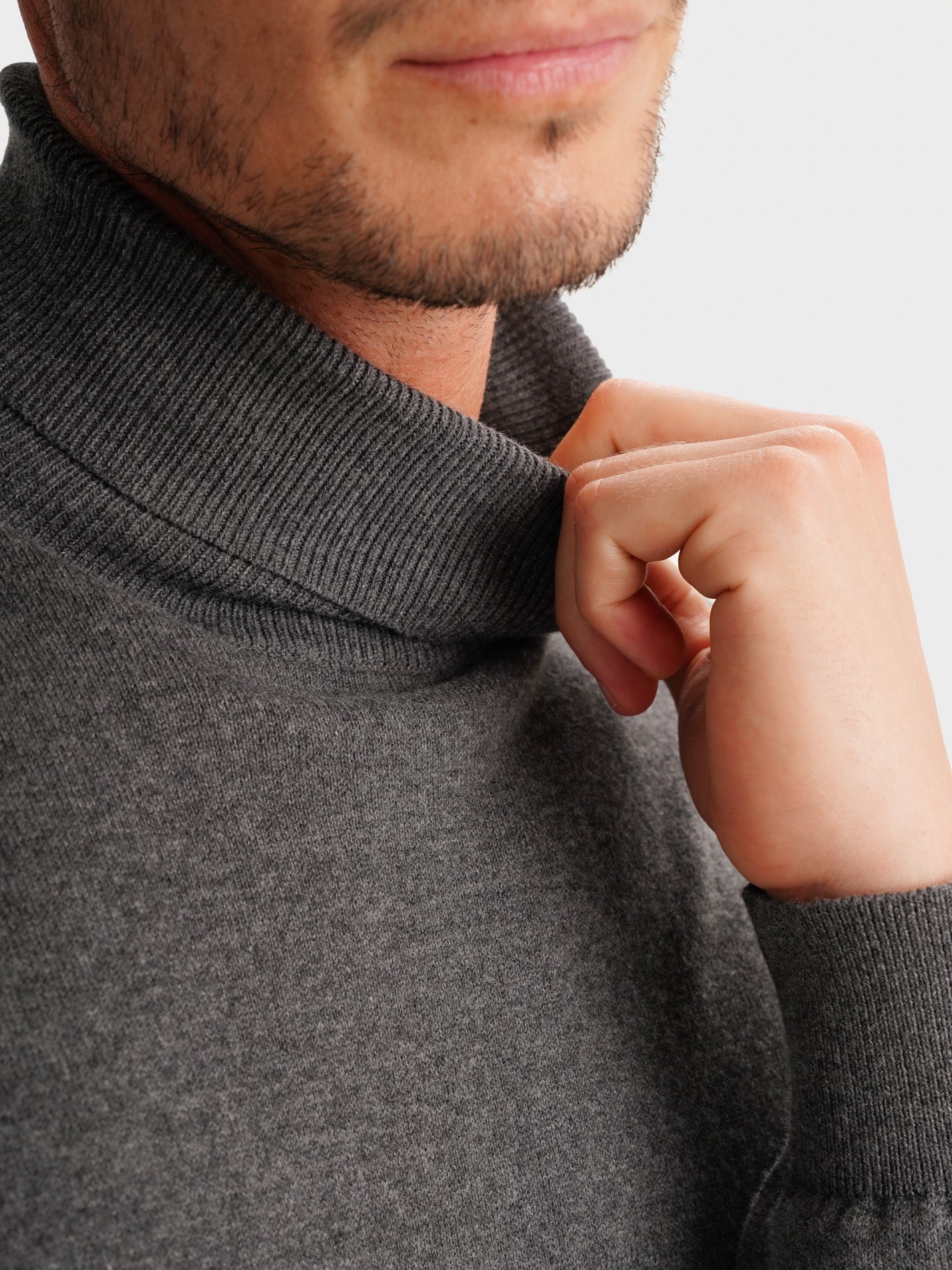 PULLOVER FINO CINZENTA MANGA COMPRIDA REGULAR FIT MR. BLUE