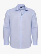Camisa Algodão Azul Manga Comprida Slim Fit Mr. Blue